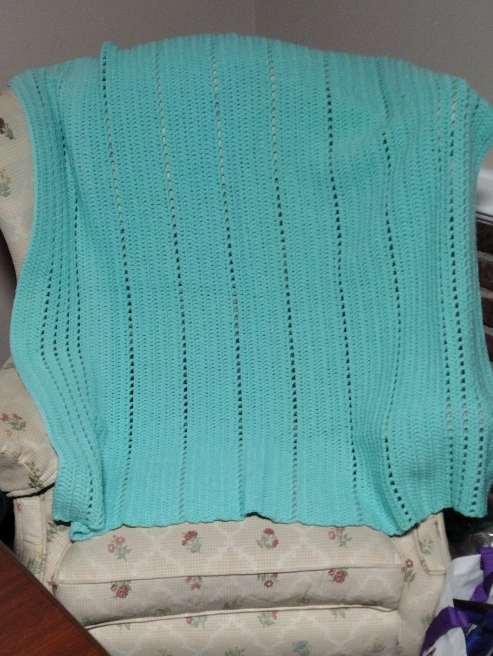 Green Handcrafted Lap Afghan
